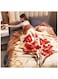 COMFY KOREAN STYLE MINK SOFT THICKENED LUXURIOUS FLORAL BLANKET BEIGE