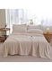 COMFY SOFT &amp; FLUFFY 3PCS BLANKET SET KINGSIZE, 1 BLANKET &amp; 2 PC PILLOW COVER - CREAM