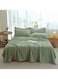 COMFY SOFT &amp; FLUFFY 3PCS BLANKET SET KINGSIZE, 1 BLANKET &amp; 2 PC PILLOW COVER - GREEN
