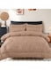 COMFY CREAM KING SIZE COTTON TEXTURED ROYALTY COLLECTION COMFORTER SET