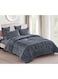 COMFY 6PC GREY KING SIZE SOFT FAUX FUR ROYALTY COLLECTION COMFORTER SET