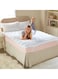 COMFY WHITE HOTEL QUALITY 180 X 200 X 7CM HYPOALLERGENIC COTTON MATTRESS TOPPER WITH FIBER FILLING