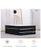 COMFY WHITE FOLDING MEDICATED FOAM PORTABLE MATTRESS WITH BLACK BORDER 180 X 90 X 7CM