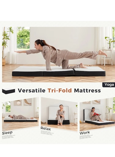 COMFY WHITE MEDICATED FOAM MATTRESS WITH BLACK BORDER 180 X 90 X 7CM