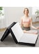 COMFY WHITE MEDICATED 180 X 90 X 10CM FOLDING PORTABLE MATTRESS WITH BLACK BORDER
