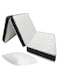 COMFY Portable White Satin Folding Premium Mattress With Black Border + 1 Pillow 180x90x7 Cm
