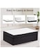 Comfy White Folding Portable Mattress With Black Border 180 X 90 X 10Cm