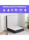 Comfy White Folding Portable Knitted Cotton 180 X 90 X 10cm Mattress With Black Border
