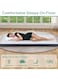 COMFY WHITE TRI FOLD MEDICATED FOAM GUEST/CAMPING MATTRESS WITH BLACK BORDER 180 X 90 X 10 CM