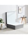 Dream Bell WHITE &amp; GREY BORDER MEDICATED KNITTED COTTON PREMIUM COLLECTION 180X90X10CM FOLDING MATTRESS