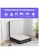 DREAM BELL PORTABLE WHITE FOLDING KNITTED COTTON MATTRESS WITH BLACK BORDER 180 X 90 X 10CM