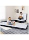 DREAM BELL WHITE MEDICATED FOLDING PORTABLE MATTRESS WITH BLACK BORDER 180 X 90 X 10CM