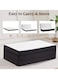 DREAM BELL WHITE MEDICATED FOAM PORTABLE MATTRESS WITH BLACK BORDER 180 X 90 X 10CM