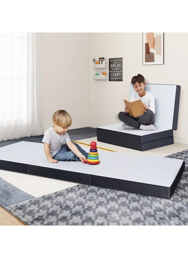 DREAM BELL WHITE MEDICATED FOAM PORTABLE MATTRESS WITH BLACK BORDER 180 X 90 X 10CM