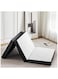 DREAM BELL WHITE MEDICATED FOLDING PORTABLE 180 X 90 X 10CM KNITTED MATTRESS WITH BLACK BORDER
