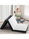 DREAM BELL WHITE MEDICATED FOLDING PORTABLE 180 X 90 X 10CM KNITTED MATTRESS WITH BLACK BORDER