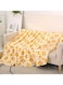 COMFY Bell SOFT &amp; LUXURIOUS YELLOW WARM WINTER EMBOSSED BLANKET