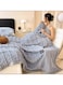 COMFY Bell SOFT &amp; LUXURIOUS KING SIZE GREY EMBOSSED WARM BLANKET