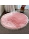 COMFY Bell LUXURIOUS SUPERSOFT ROUND PINK FAUX FUR 90 X 90CM CARPET