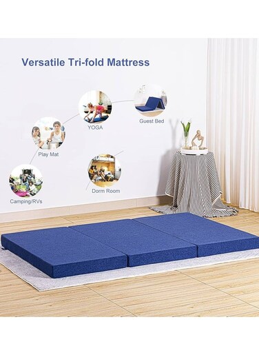 COMFY BLUE LUXURY COLLECTION 180 X 90 X 7CM MEDICATED FOLDING PREMIUM MATTRESS