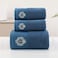 Comfy 3Pcs Embossed Towel Set-Blue