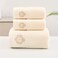 Comfy 3Pcs Embossed Towel Set-Cream