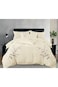 Comfy 6Pc Embroidered Floral Royal Collection Cream King Size Comforter Set