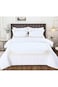 Comfy 6 Pc Cotton Ultra Soft Geometric King Size White Embroidered Comforter Set