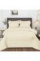 Comfy 6 Pc Cotton Ultra Soft Geometric King Size Cream Embroidered Comforter Set