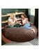 Comfy Oversized XXL Suede Cocoon Sack Family Bean Bag Dark Brown