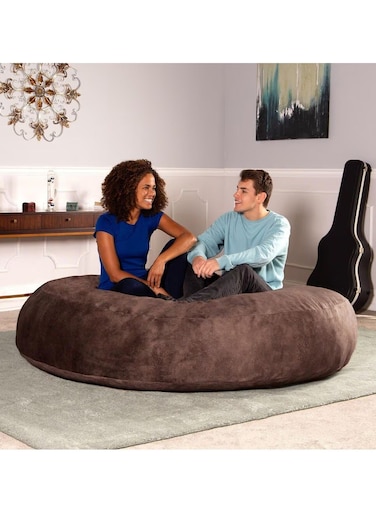 Comfy Giant Ultra XXL Soft &amp; Fluffy Brown Cocoon Bean Bag