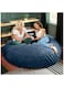 Comfy Oversized XXL Suede Cocoon Sack Family Bean Bag Navy Blue