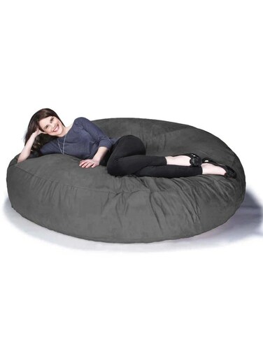 Comfy Oversized XXL Suede Cocoon Sack Family Bean Bag Blue