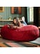 Comfy Oversized XXL Suede Cocoon Sack Family Bean Bag Grey