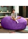 Comfy Oversized XXL Suede Cocoon Sack Family Bean Bag Purple