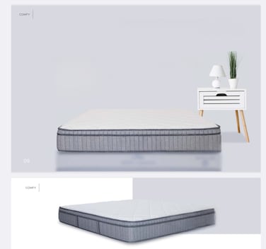 Comfy Organic Pocket Spring Mattress Double size 160x200x27cms