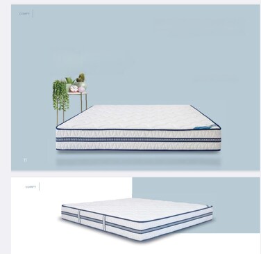 Comfy N Snow Pocket Spring Mattress Double size 160x200x25cms