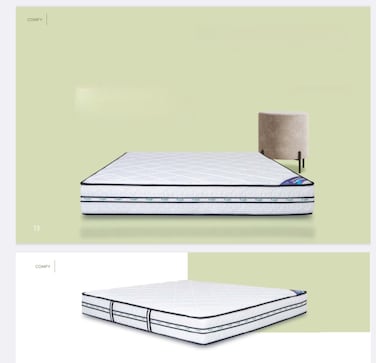 Comfy N Shadow Spring Memeory Foam Mattress King size 180x200x25cms