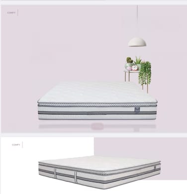 Comfy Cinderella Pillow Top Pocket Spring Mattress 160x200x30cms