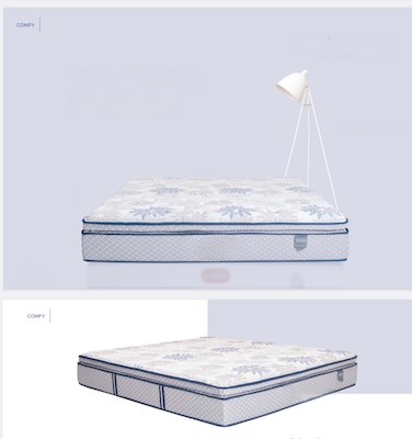 Comfy Valencia Pillow Top Knitted Fabric Pocket Spring Mattress 160x200x30cms