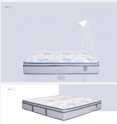 Comfy Valencia Pillow Top Knitted Fabric Pocket Spring Mattress 200x200x30cms