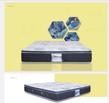 Comfy Ornamen Box Type Mattress 200x200x27cms