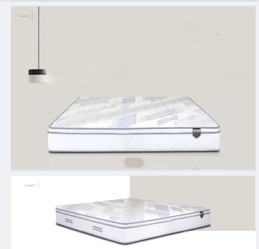 Comfy Mono Pillow top Pocket Spring Mattress 200x200x27cms