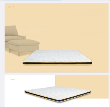 Comf Vrase Memory Foam Mattress Topper 160x200x7cms