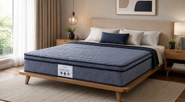 Comfy Black Pearl Cotton Bonell Spring Euro Pillow Top Mattress 200x150x26cms