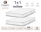 Comfy Set of 2 Pcs White Ortho Support 190 x 90 x 10 Cm Mattress with Black Piping Border