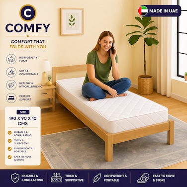 Comfy 190*90*10 Cm Orthomedicated Spine Support Single Mattress