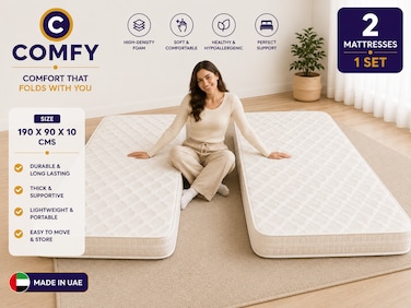 Comfy Set of 2 Spine Support Orthomedicated 190*90*10 CMS Mattress