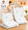 Comfy Medicated Foam White Satin 180*90*7Cms Set of 2 Tri Folding Mattress