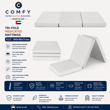 Quilted Luxury Meets Support: Comfy Medicated Foam Tri-Fold Beds